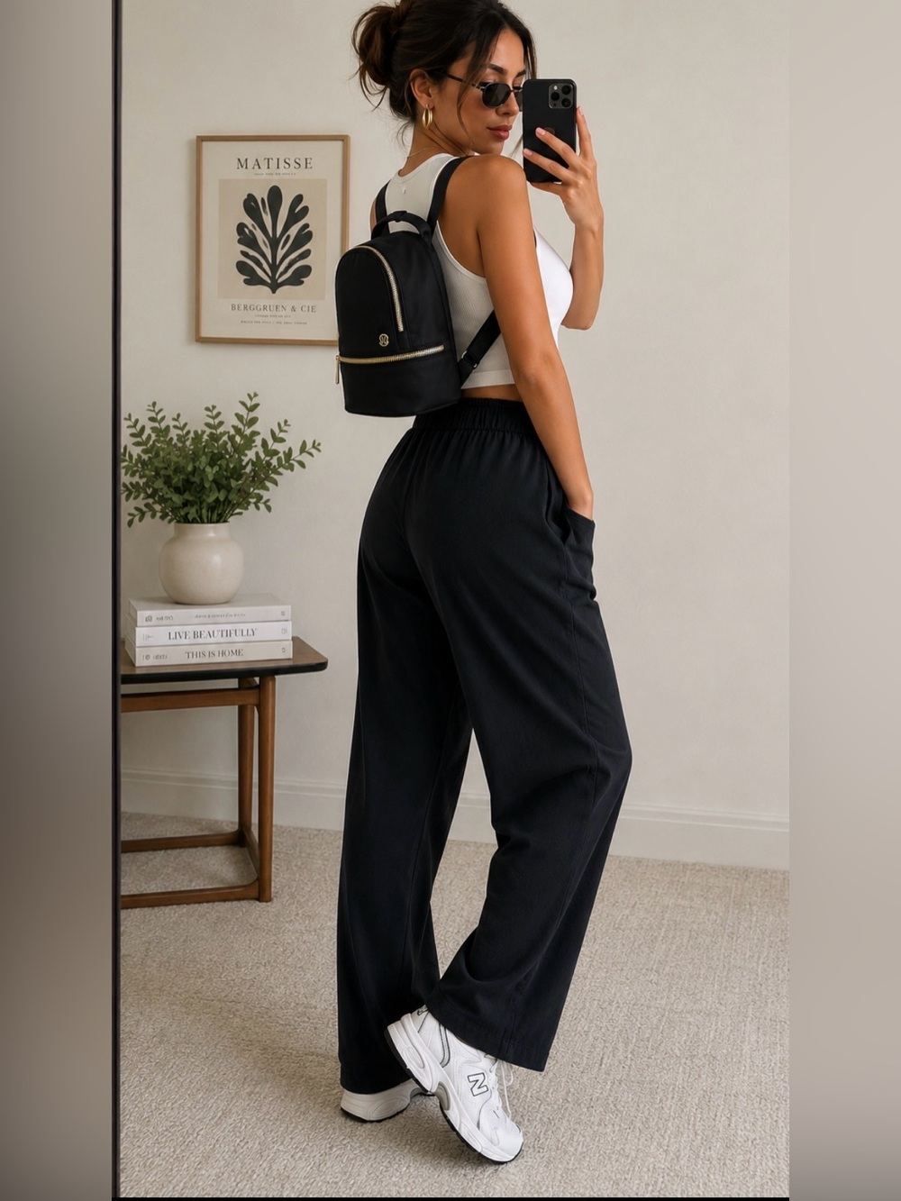 Lululemon City Adventurer Backpack Micro 3L in Black with Gold hardware.